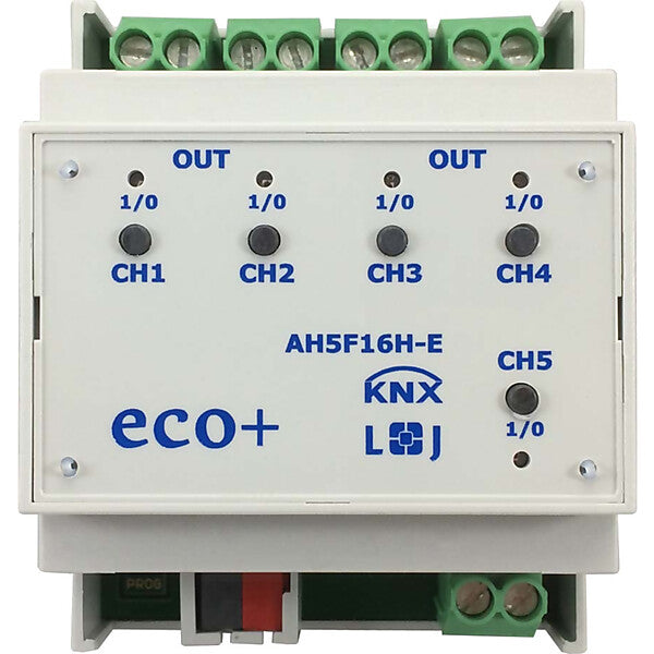 Lingg & Janke KNX Schaltaktor eco+ 5-fach 16A 4TE AH5F16H-E